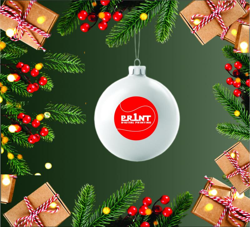 տոնածառի խաղալիքի վրա տպագրություն