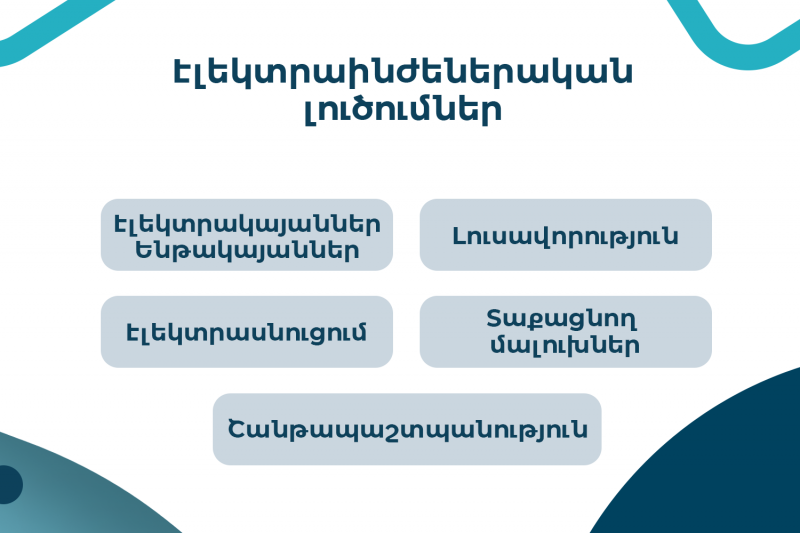 էլեկտրաինժեներական լուծումներ բիզնեսների համար электроинженерные решения для бизнесов electric engineering solutions for businesses